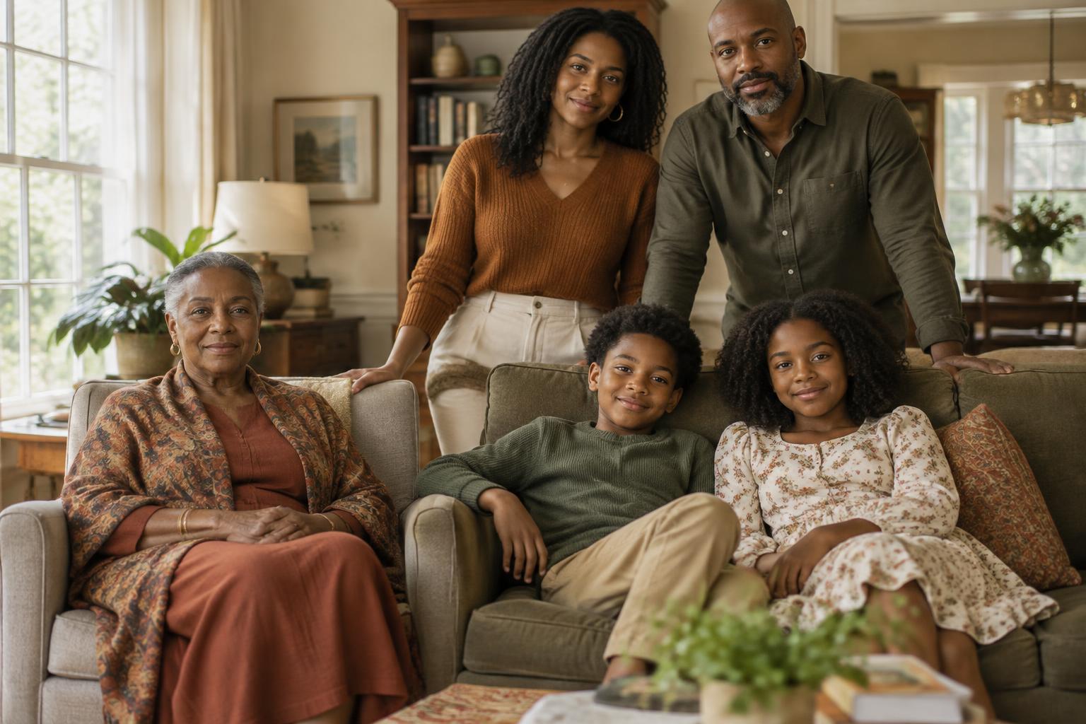 A family together at home, the people life insurance is meant to protect